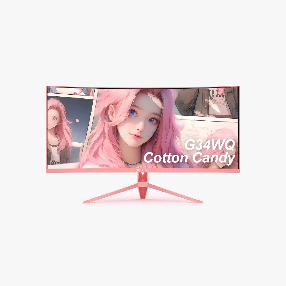 34-inch LCD G34WQ Cotton Candy Curved UHD HVA 165Hz Gaming Monitor
