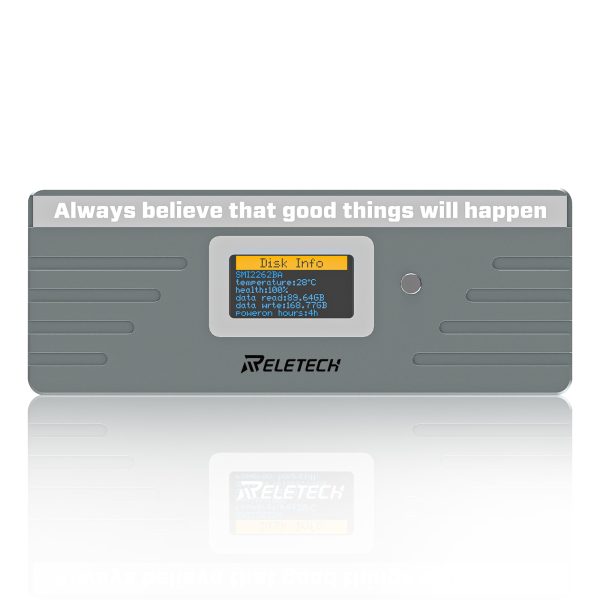 Reletech M.2 SSD Digital Display Portable USB 3.1 Type-C 10Gps Hard Drive Case