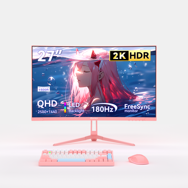 Reletech G27X Cotton Candy  27 inch LCD QHD (2560 x 1440) 180Hz Gaming Office Monitor