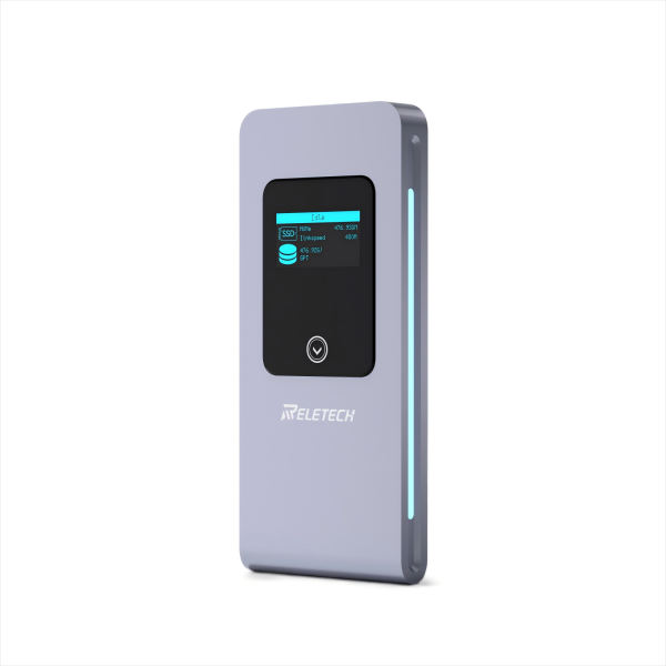Reletech M.2 SSD WAVE III Digital Display Portable USB 3.1 Type-C 10Gps Hard Drive Case